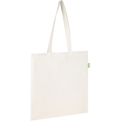 SEABROOK ECO 5OZ RECYCLED COTTON TOTE in White