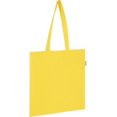 SEABROOK ECO 5OZ RECYCLED COTTON TOTE in Yellow