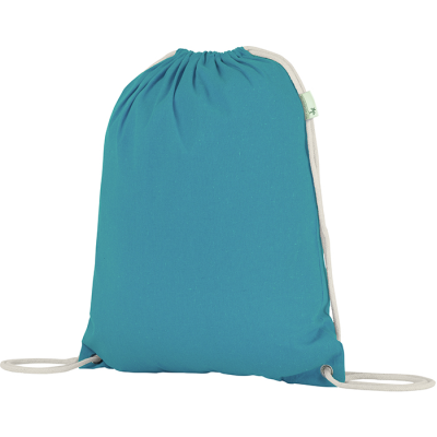 SEABROOK ECO RECYCLED DRAWSTRING BAG in Blue Bright