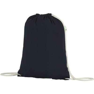 SEABROOK ECO RECYCLED DRAWSTRING BAG in Blue Navy