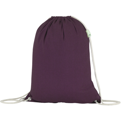 SEABROOK ECO RECYCLED DRAWSTRING BAG in Purple