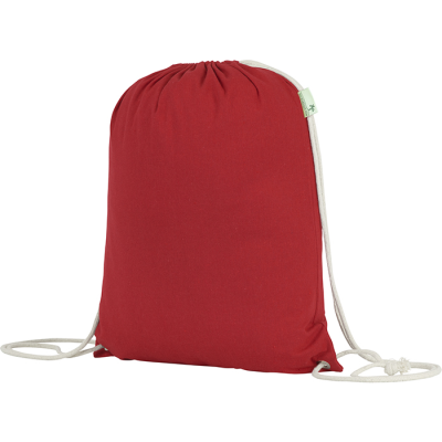 SEABROOK ECO RECYCLED DRAWSTRING BAG in Red