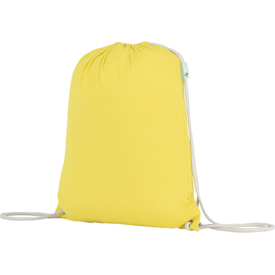 SEABROOK ECO RECYCLED DRAWSTRING BAG in Yellow