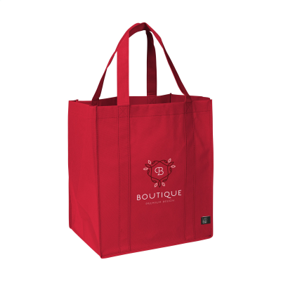 SHOP XL GRS RPET (80 G & M²) SHOPPER TOTE BAG in Red