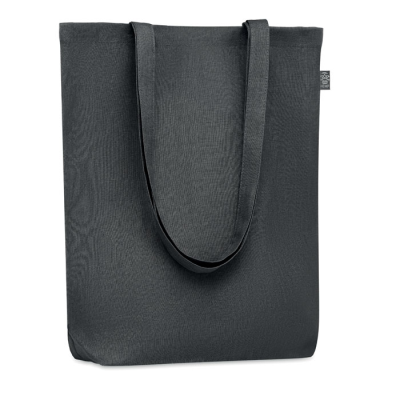 SHOPPER TOTE BAG in Hemp 200 Gr & M² in Black