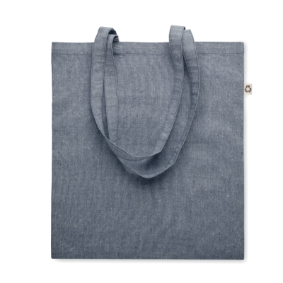 SHOPPER TOTE BAG with Long Handles in Blue