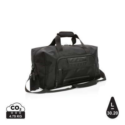 SWISS PEAK AWARE™ RPET VOYAGER WEEKEND BAG in Black