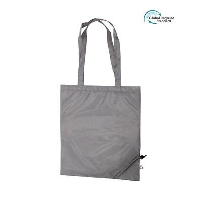 TAUSI ECO 100% RPET FOLDING GREY BAG with Long Handles