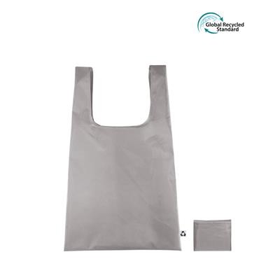 TOMBILI ECO 100% RPET FOLDING GREY BAG with Side Gusset, Inner Pocket & Vest Handles