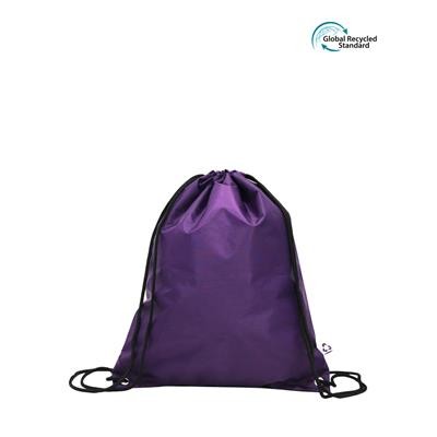 TOMBO ECO 100% RPET PURPLE BAG with Drawstring Closure