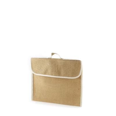 TUMBIRI JUTE BOOK BAG with Short Cotton Straps