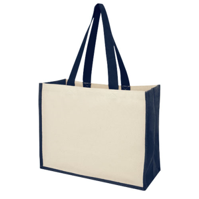 VARAI 320 G & M² CANVAS AND JUTE SHOPPER TOTE BAG 23L in Navy