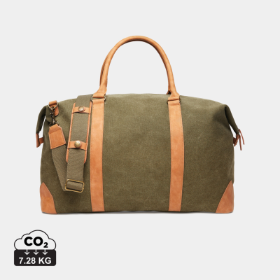 VINGA BOSLER RCS RECYCLED CANVAS DUFFLE BAG in Green