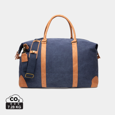 VINGA BOSLER RCS RECYCLED CANVAS DUFFLE BAG in Navy Blue