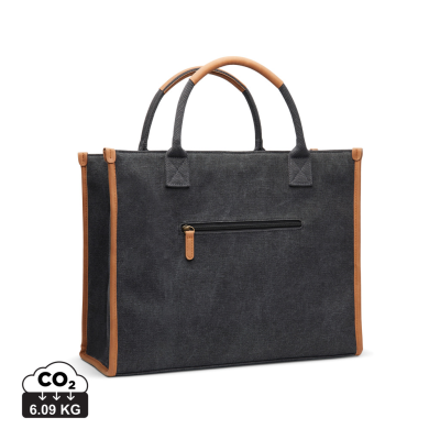 VINGA BOSLER RCS RECYCLED CANVAS TOTE BAG in Black