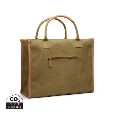 VINGA BOSLER RCS RECYCLED CANVAS TOTE BAG in Green