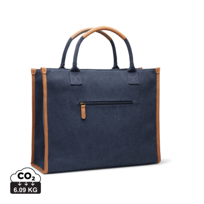 VINGA BOSLER RCS RECYCLED CANVAS TOTE BAG in Navy Blue