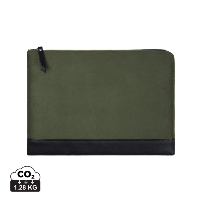 VINGA MARLOW RCS RECYCLED POLYESTER 14 INCH LAPTOP SLEEVE in Green, Black