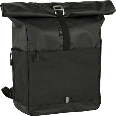 WESTERHAM RECYCLED ROLLTOP BACKPACK RUCKSACK in Black