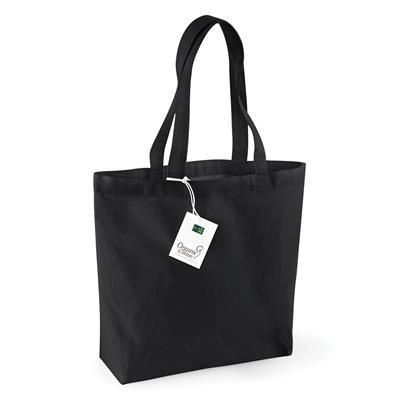 WESTFORD MILL BIODEGRADABLE ORGANIC COTTON SUSTAINABLE SHOPPER TOTE BAG with Gusset