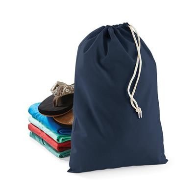 WESTFORD MILL COTTON SUSTAINABLE STUFF BAG DRAWSTRING DUFFLE in Black