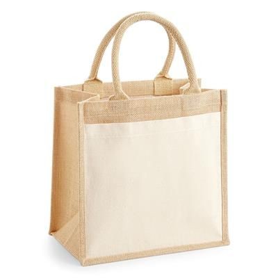 WESTFORD MILL MEDIUM JUTE SUSTAINABLE BAG with Cotton Pocket