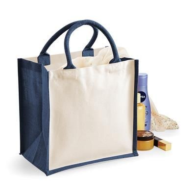 WESTFORD MILL PRINTERS MIDI JUTE SHOPPER TOTE BAG