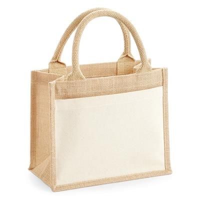 WESTFORD MILL SMALL JUTE SUSTAINABLE BAG with Cotton Pocket