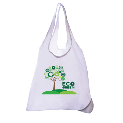 WHITE POLYESTER FOLDING BAG in a Bag