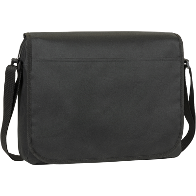 WHITFIELD ECO RECYCLED MESSENGER BUSINESS BAG in Black