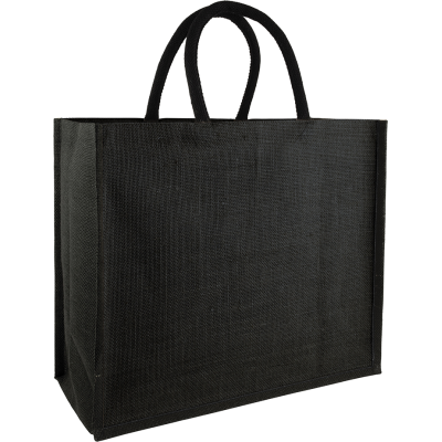 YALDING ECO JUTE SHOPPER TOTE in Black