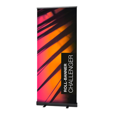 ROLL-BANNER CHALLENGER BLACK 80 X 200 CM