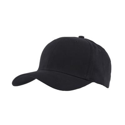 100% BRUSHED COTTON 6 PANEL CHILDRENS BASEBALL CAP in Black