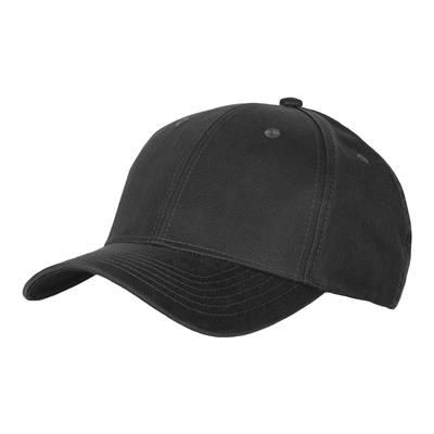 100% OILED COTTON 6 PANEL BASEBALL CAP in Black