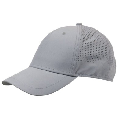 100% POLYESTER 5 PANEL BASEBALL CAP in Grey