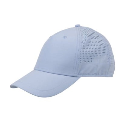 100% POLYESTER 5 PANEL BASEBALL CAP in Light Blue