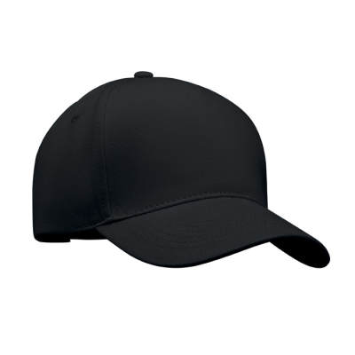 5 PANEL BASEBALL CAP in Black