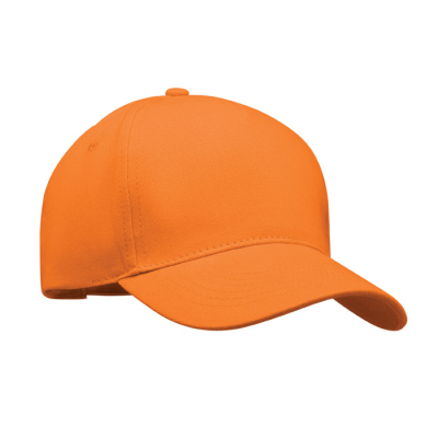 5 PANEL BASEBALL CAP in Orange