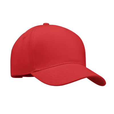 5 PANEL BASEBALL CAP in Red