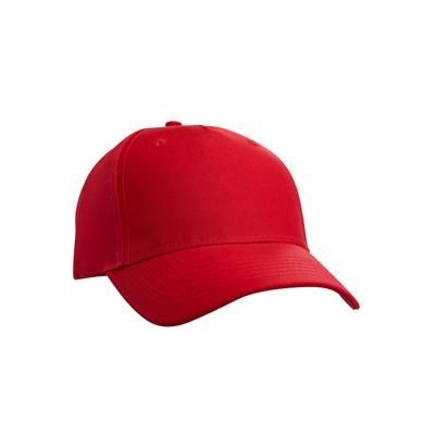 5 PANEL POLY TWILL BASEBALL CAP with Velcro Closure