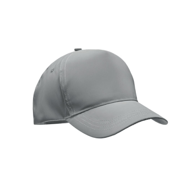 5 PANEL REFLECTIVE BASEBALL CAP in Silver