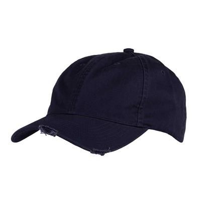 6 PANEL 100% WASHED CHINO COTTON UNSTRUCTURED CAP in Navy