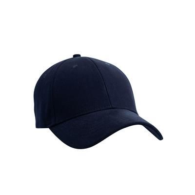 6 PANEL POLY TWILL BASEBALL CAP with Velcro Closure