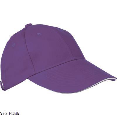 6-PANEL SANDWICH BASEBALL CAP in Purple