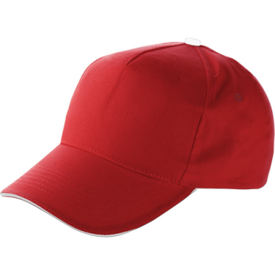 BASEBALL CAP with Sandwich Peak in Red