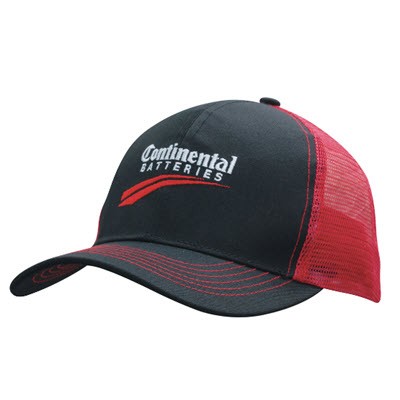 BREATHABLE POLY TWILL CAP with Mesh Back