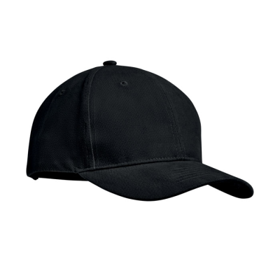 BRUSHED HEAVY COTTON 6 PANEL BA in Black