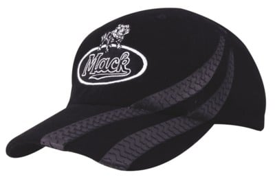 BRUSHED HEAVY COTTON BASEBALL CAP with Tyre Track Design