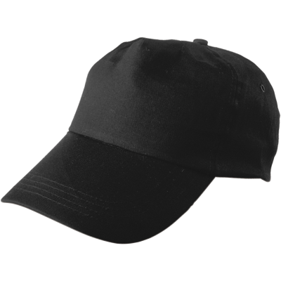 CAP, COTTON TWILL in Black