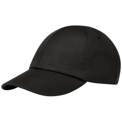 CERUS 6 PANEL COOL FIT CAP in Solid Black